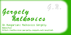 gergely malkovics business card